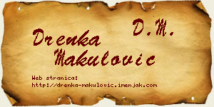 Drenka Makulović vizit kartica